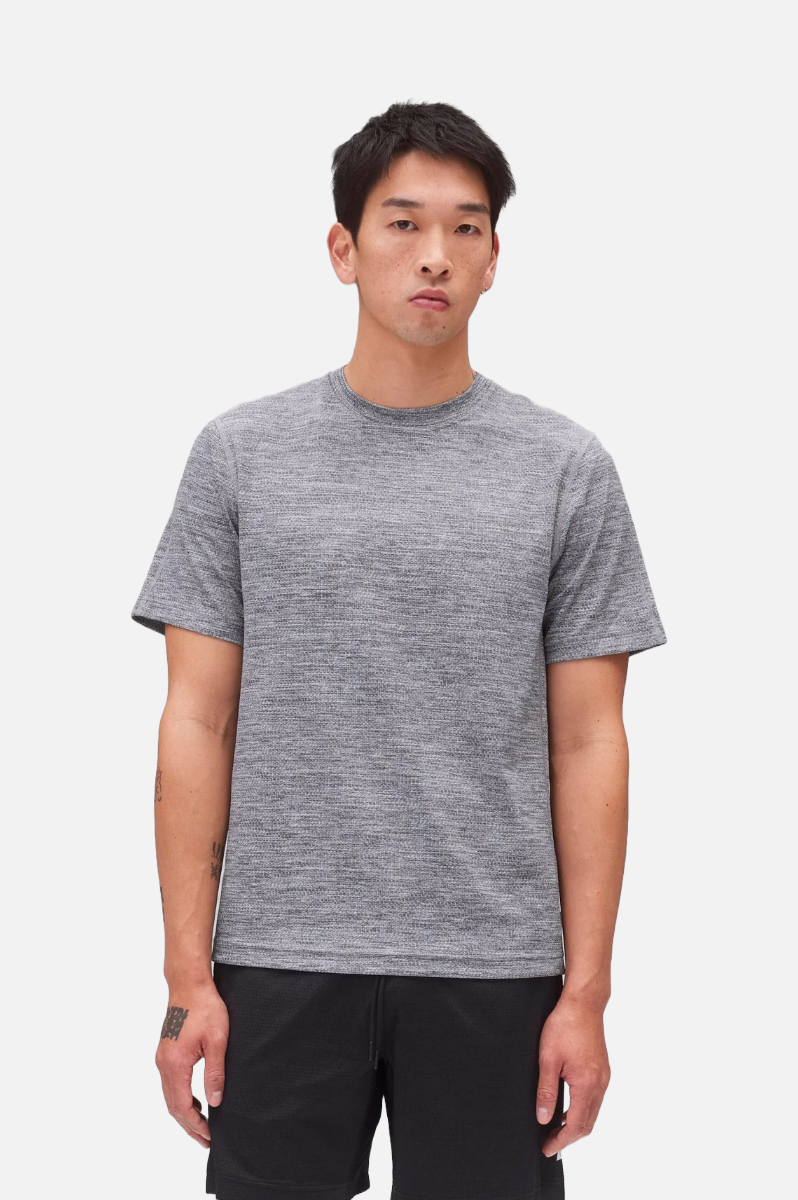 Reigning Champ Solotex Mesh Tiebreak T-Shirt Men Heather Grey