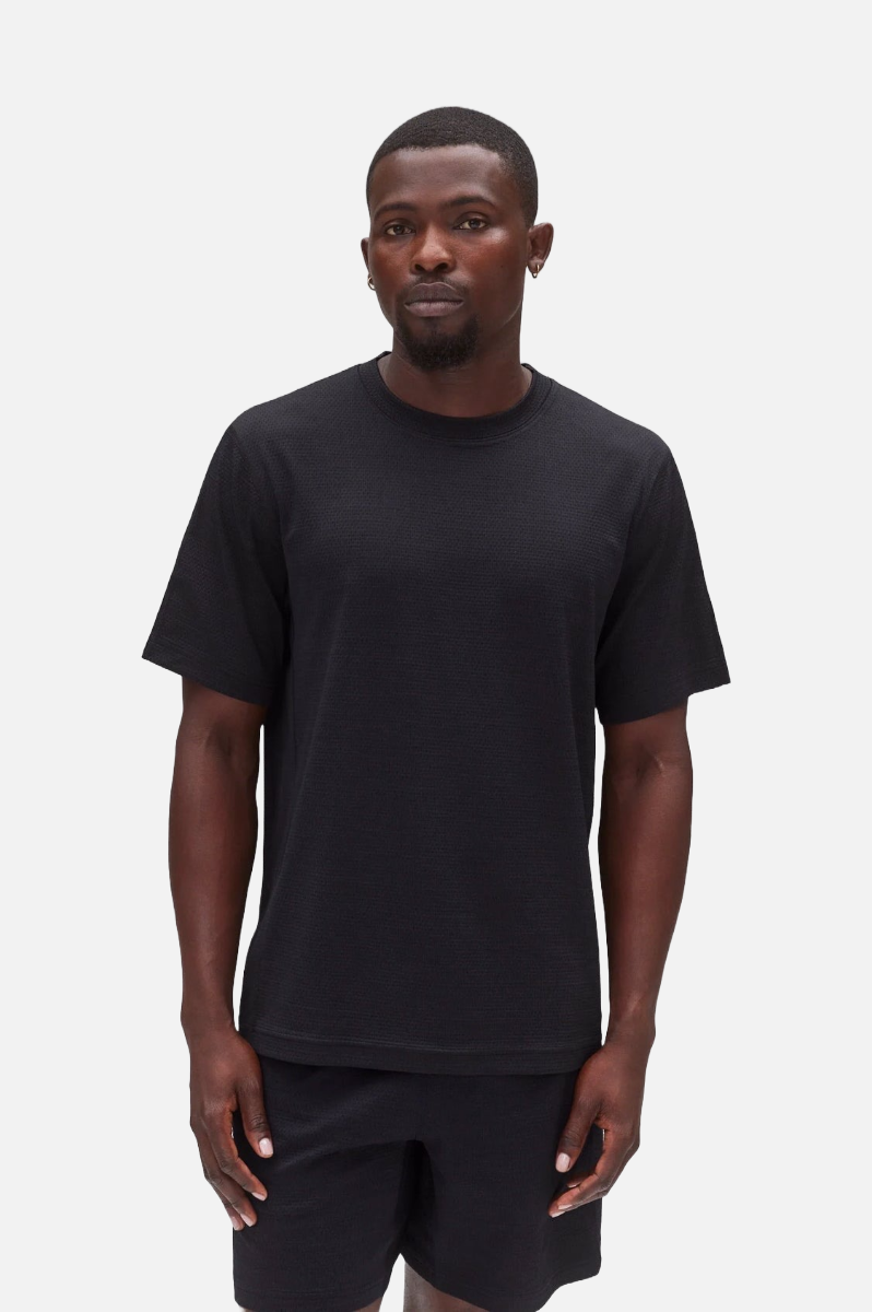Reigning Champ Solotex Mesh Tiebreak T-Shirt Men Heather Black