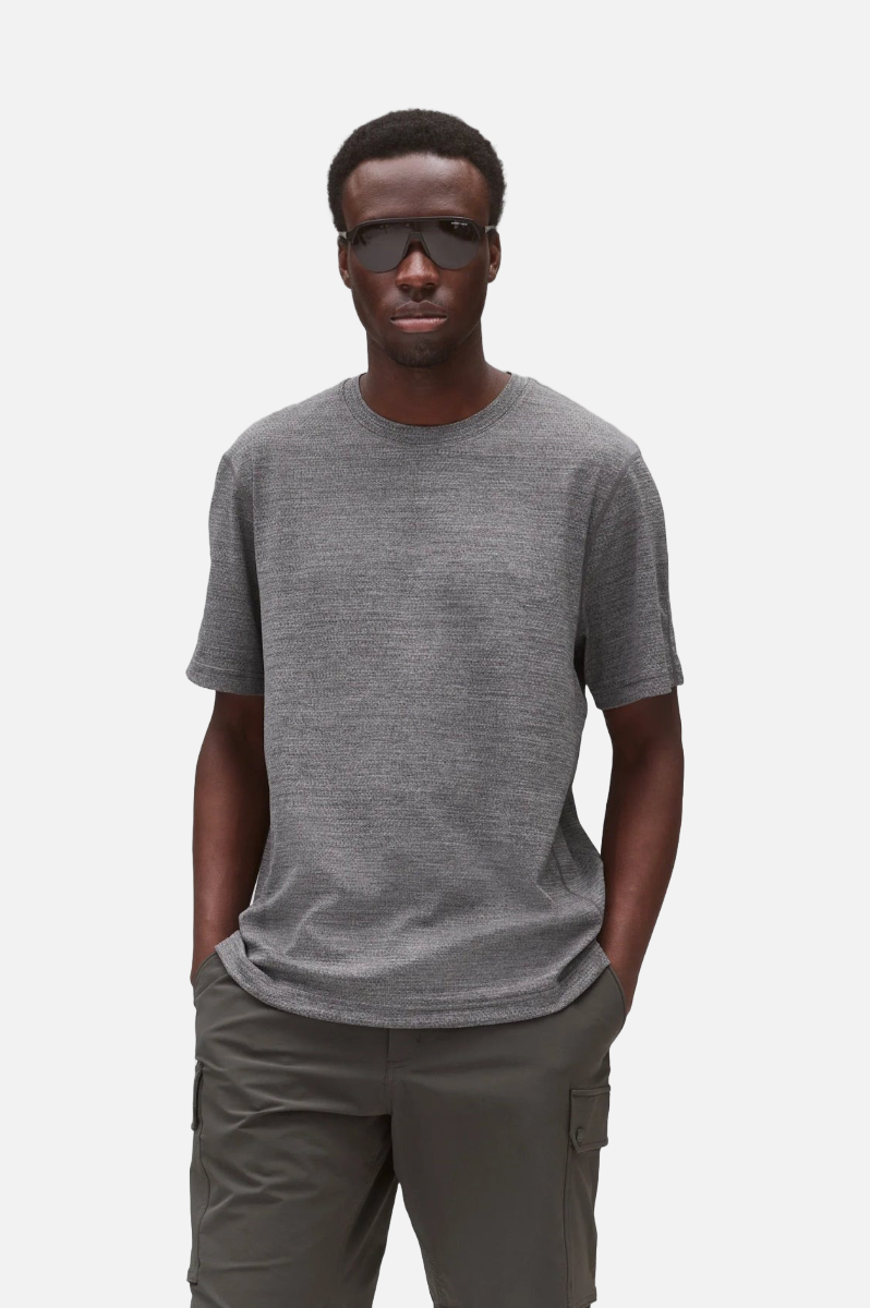 Reigning Champ Solotex Mesh Tiebreak T-Shirt Men Heather Carbon