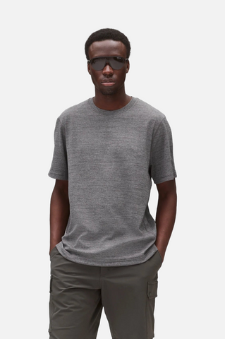 Reigning Champ Solotex Mesh Tiebreak T-Shirt Men Heather Carbon