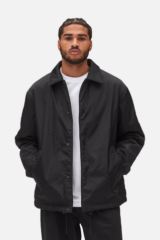 Reigning Champ Satin Nylon Coach’s Jacket Men Black