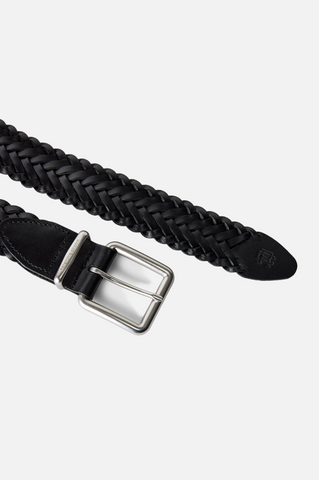 Reigning Champ Braided Leather Belt Men Black