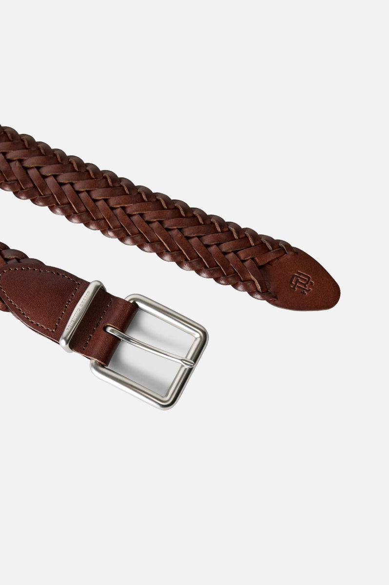 Reigning Champ Braided Leather Belt Men Brown