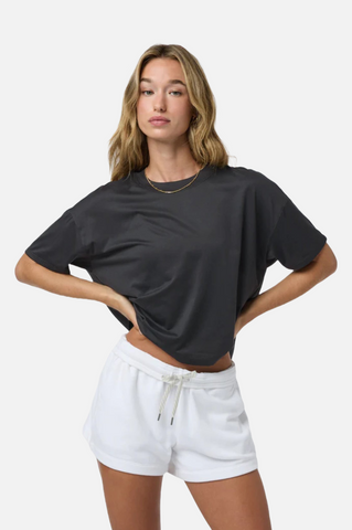 Vuori Energy Tee Women Black Heather