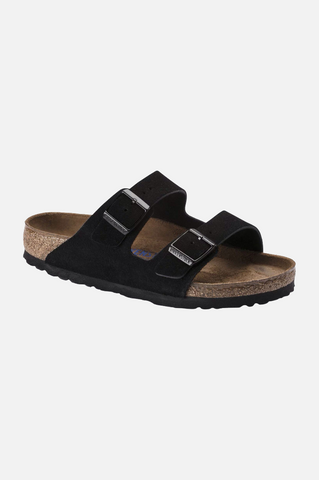 Birkenstock Arizona BS Narrow Fit Women Black Suede Leather