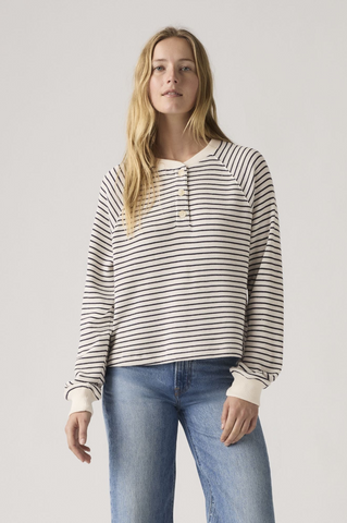 Levi's Lassen Henley Women Jane Stripe Gardenia Strip