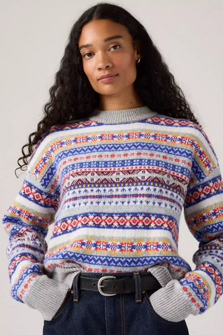 Levi's Ines Fairisle Sweater Women Leandra Fairisle Tawny Port