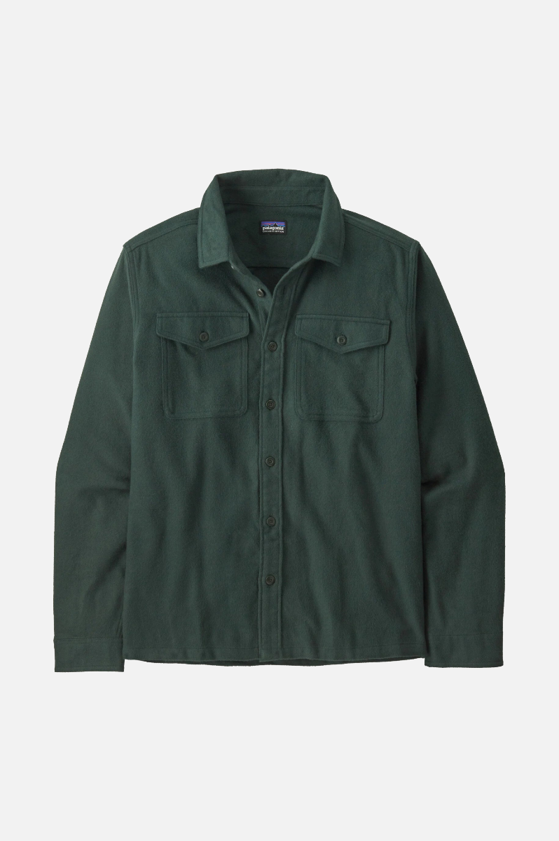 Patagonia Fjord Flannel L/S Shirt Men Whole Weave Old Growth Green