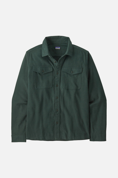 Patagonia Fjord Flannel L/S Shirt Men Whole Weave Old Growth Green