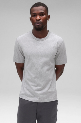 Reigning Champ Lightweight Jersey Standard T-Shirt Men Heather Grey