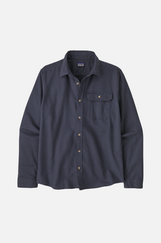 Patagonia Fjord Cotton in Conversion Flannel Lightweight Shirt L/S Men Smolder Blue