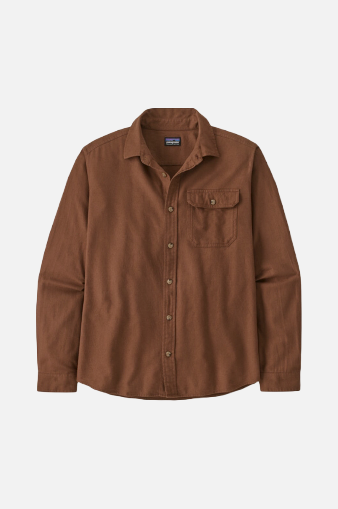 Patagonia Fjord Cotton in Conversion Flannel Lightweight Shirt L/S Men Moose Brown