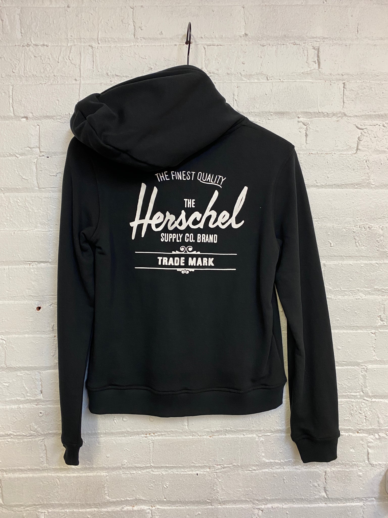 Herschel Full Zip Hoodie Women Black White - Main Image