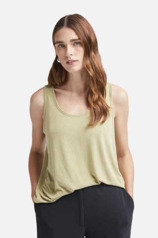 Richer Poorer Recycled Jersey Scoop Neck Tank Women Green Fatigues