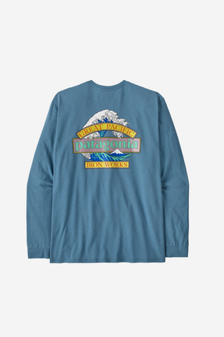 Patagonia Great Waves L/S Responsibili-Tee Men Shore Blue