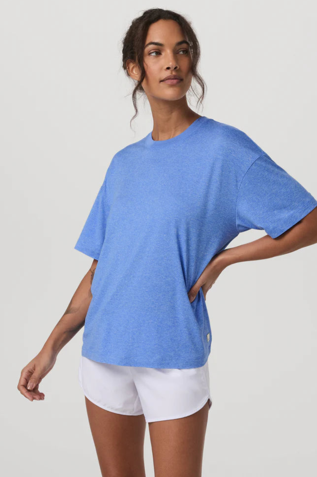 Vuori Energy Tee Long Women Riviera Blue Heather