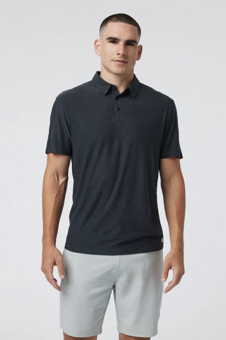 Vuori Strato Tech Polo Charcoal Heather