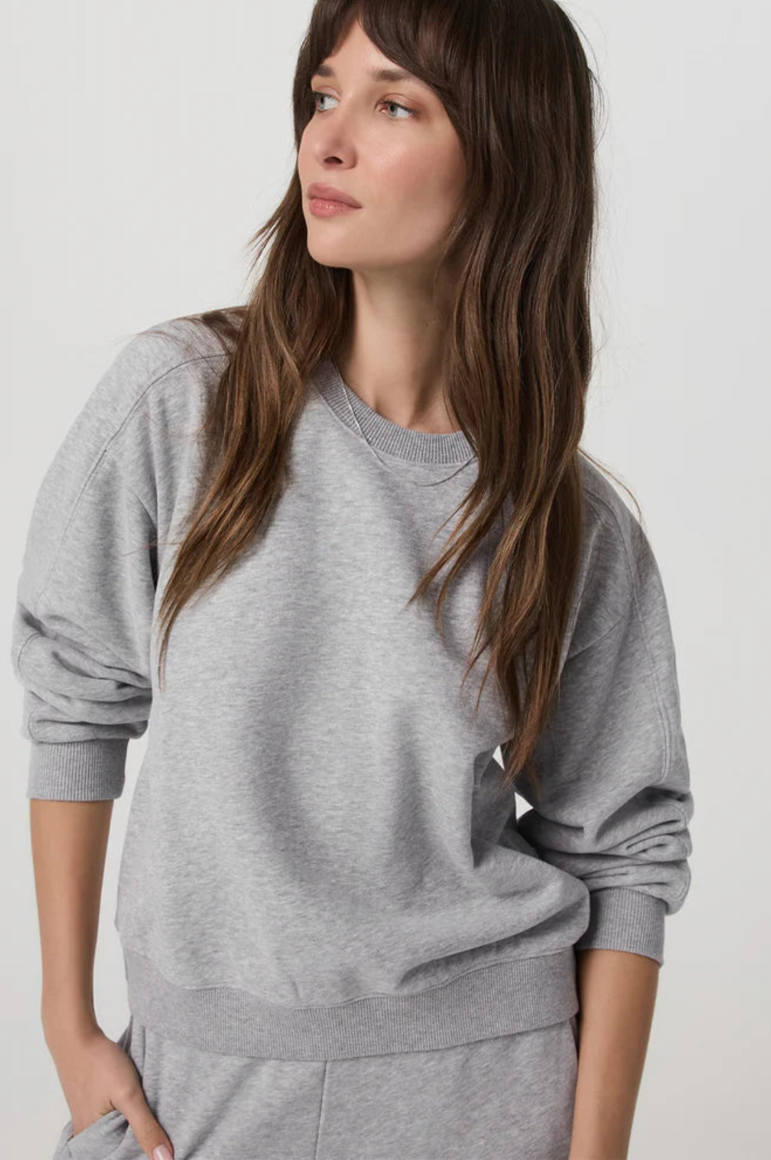 Vuori Sedona Seams Crew Women Light Heather Grey