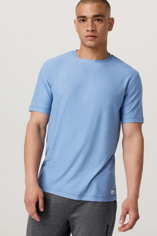 Vuori Strato Tech Tee Men Isle Blue Heather
