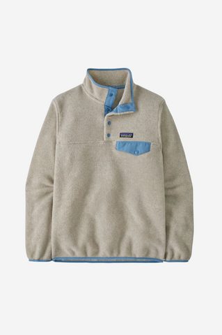 Patagonia LW Synch Snap-T P/O Women Oatmeal Heather W/ Shore Blue