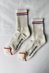 Le Bon Boyfriend Socks: Milk