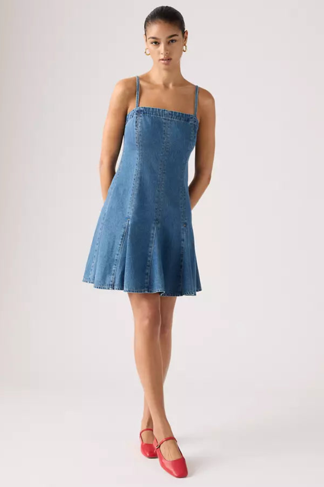 Levi’s Denim Godet Dress Women Godet All Day