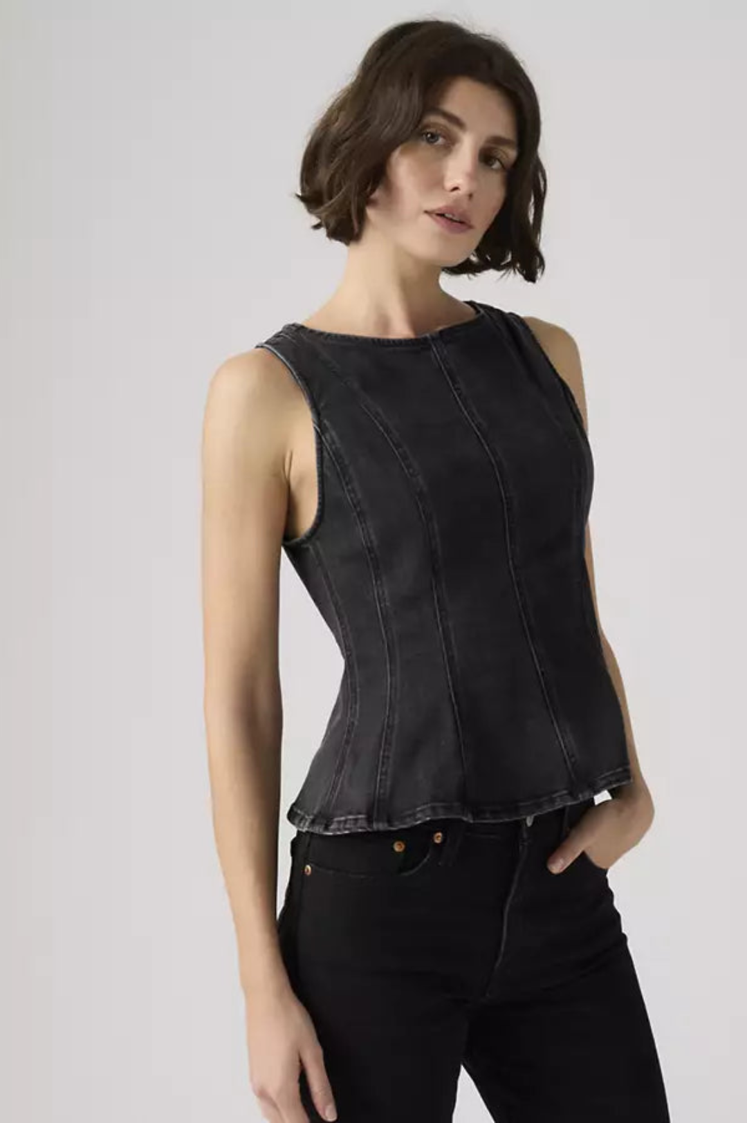 Levi’s Leighton Peplum Top Women NY Nights