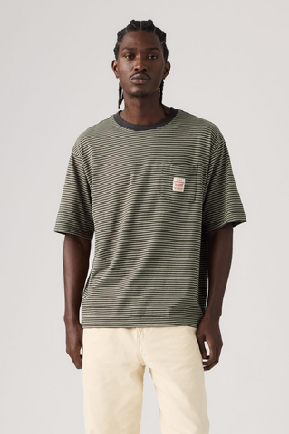 Levi’s SS Workwear Tee Eaun Stripe Dried Sage