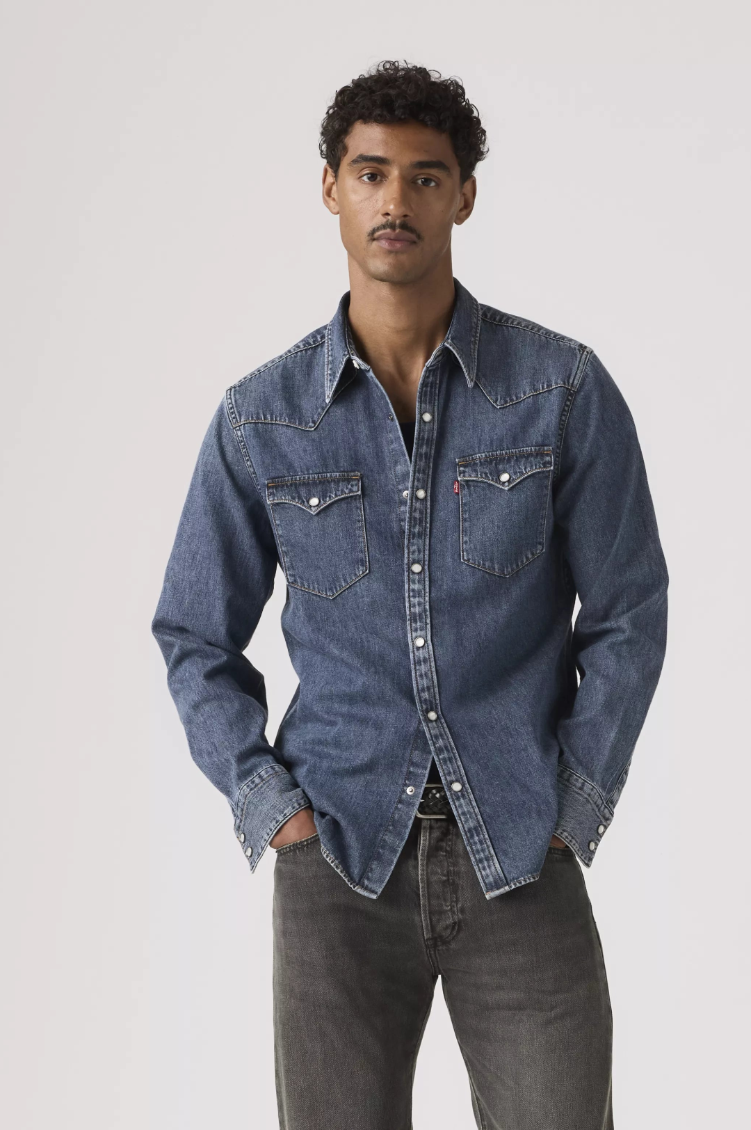 Levi's Barstow Western Men Standard Solucell Western Medium Wash