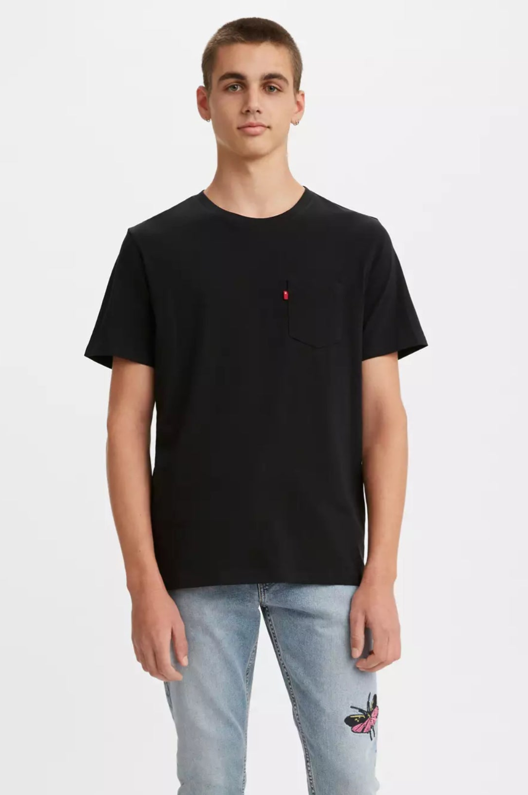 Levi's Classic Pocket Tee Men Mineral Black Slub