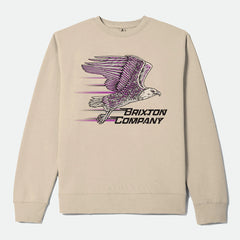 Brixton Free Crew Men Bone