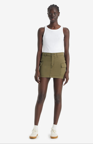 Levi's Mini Cargo Skirt Women Olive Night