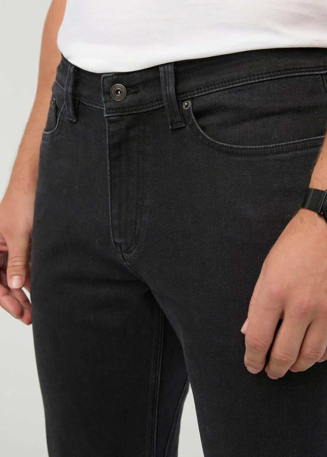 Duer Performance Denim Slim Straight Men Worn Black