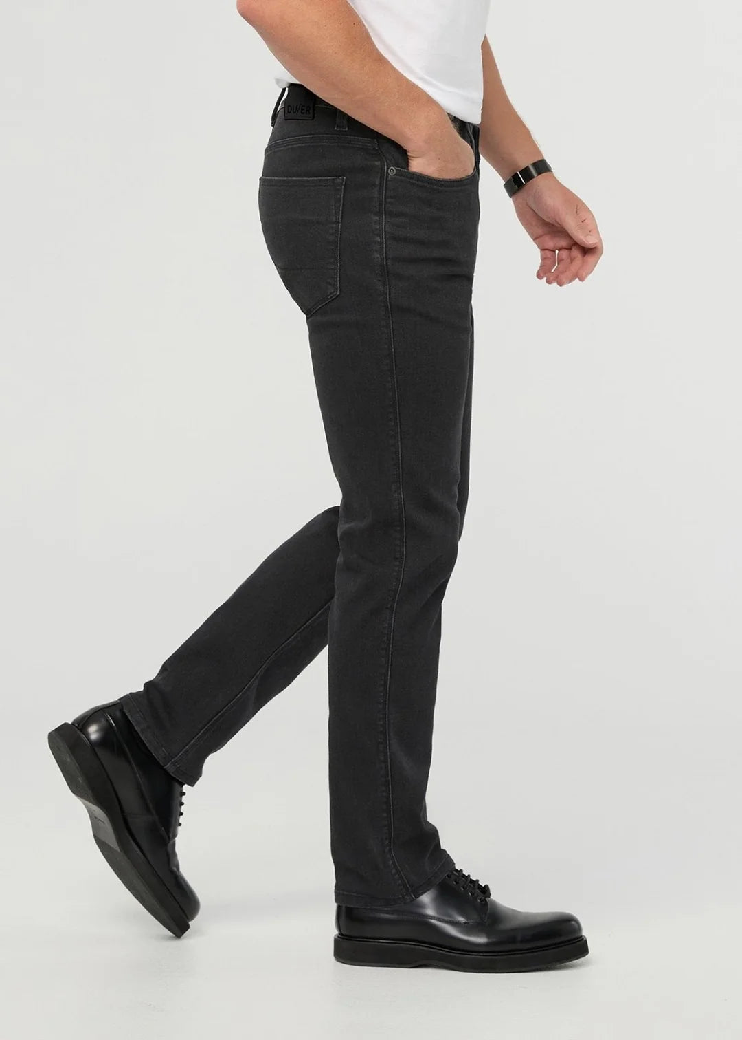 Duer Performance Denim Slim Straight Men Worn Black