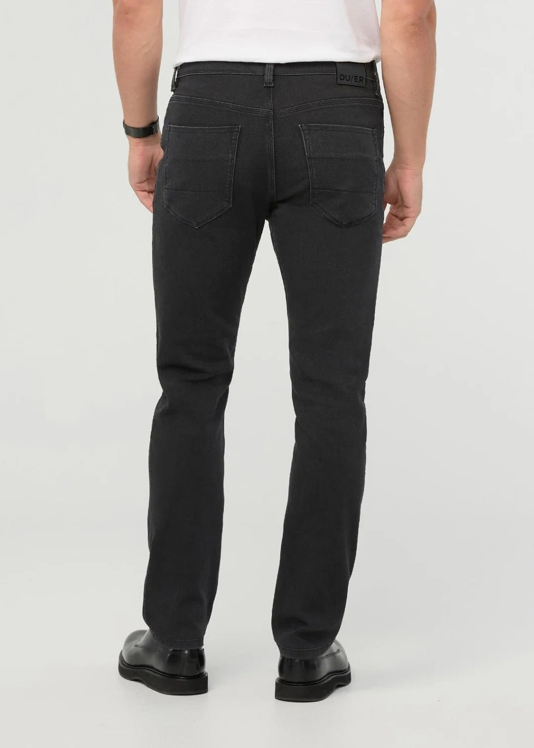 Duer Performance Denim Slim Straight Men Worn Black