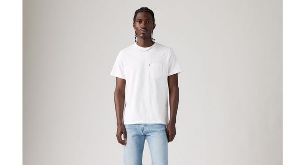 Levi’s SS Classic Pocket Tee Men White Slub