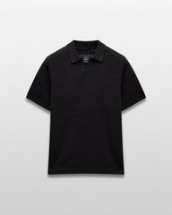 Reigning Champ Cotton Linen Victor Polo Men Black