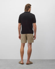 Reigning Champ Cotton Linen Victor Polo Men Black