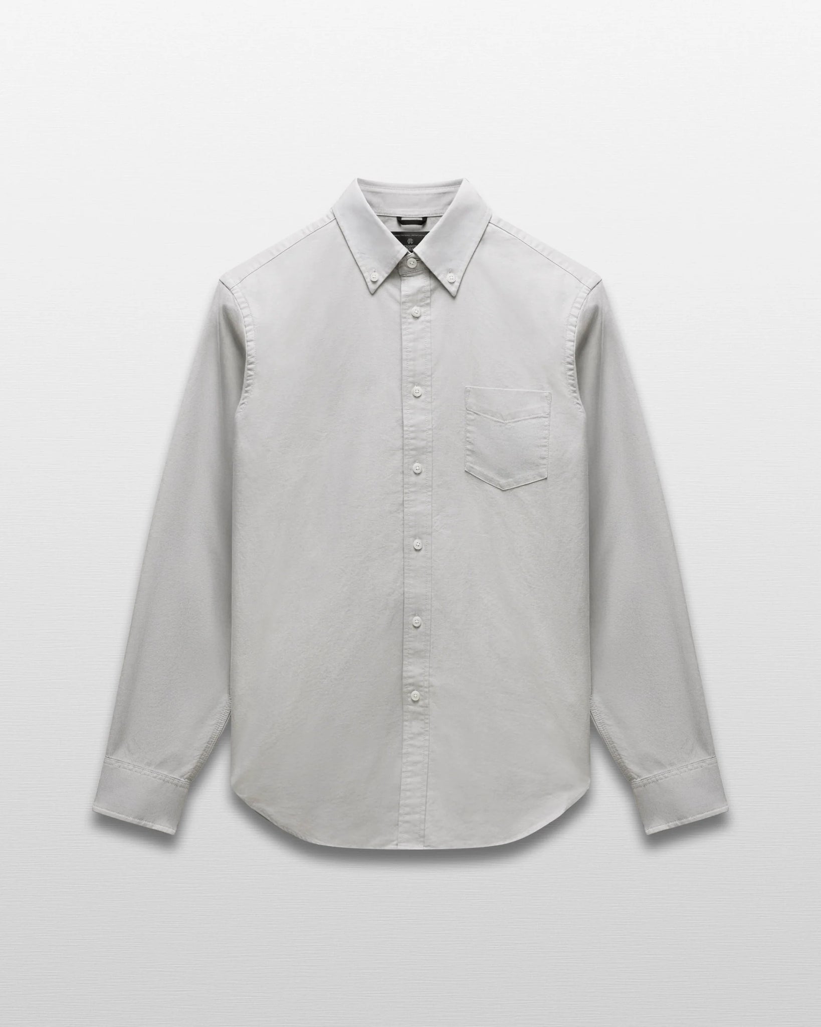 Reigning Champ Cotton Oxford Windsor Standard Shirt Light Grey