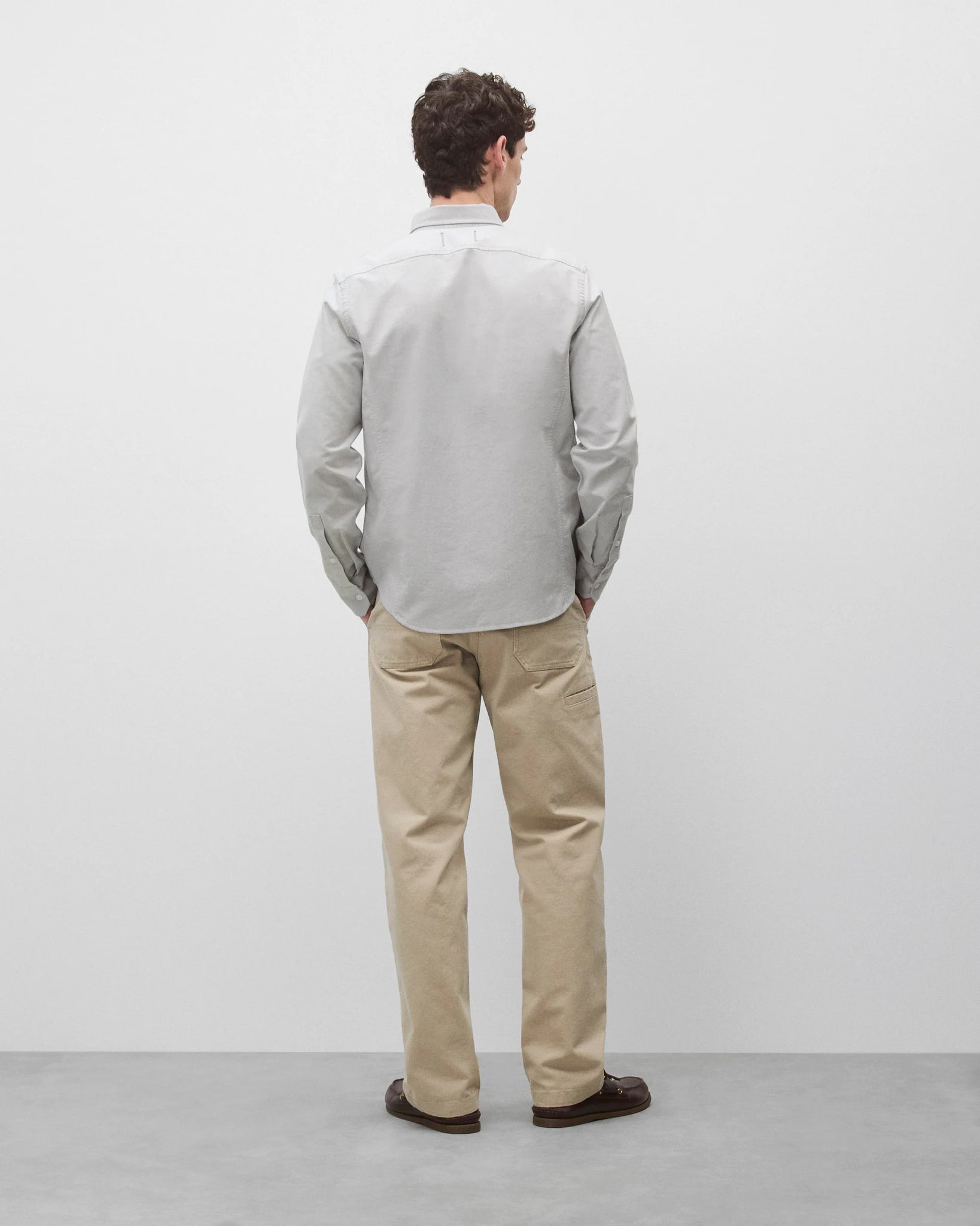 Reigning Champ Cotton Oxford Windsor Standard Shirt Light Grey