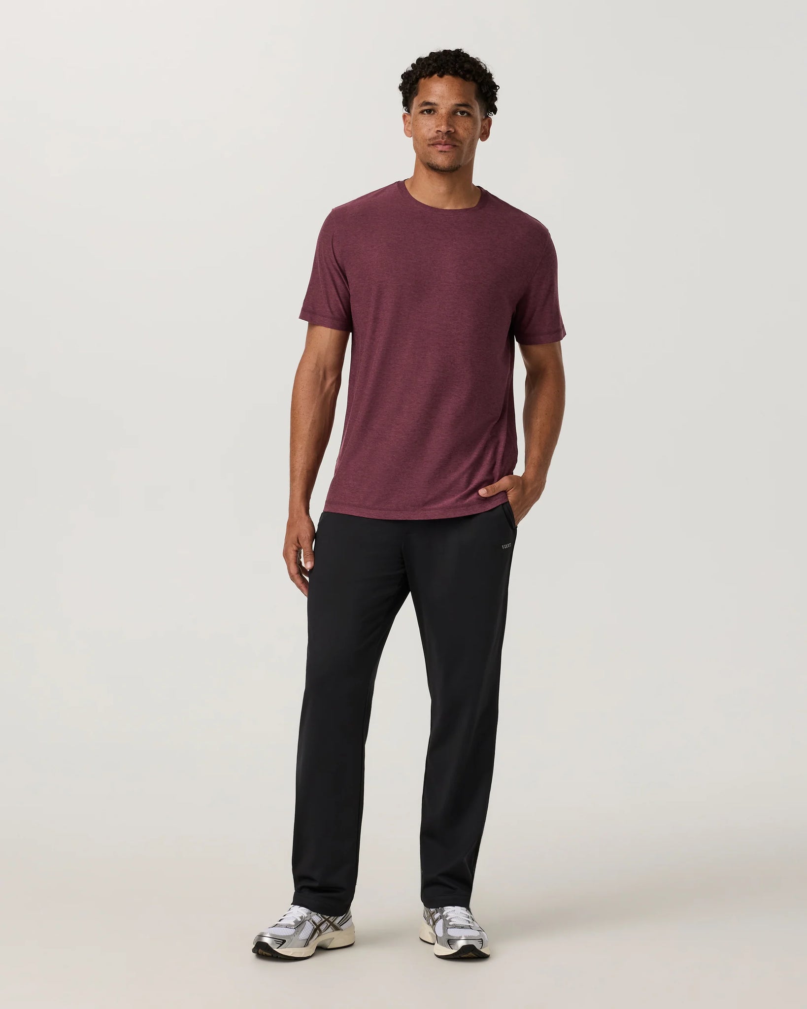 Vuori Strato Tech Tee Men Fig Heather