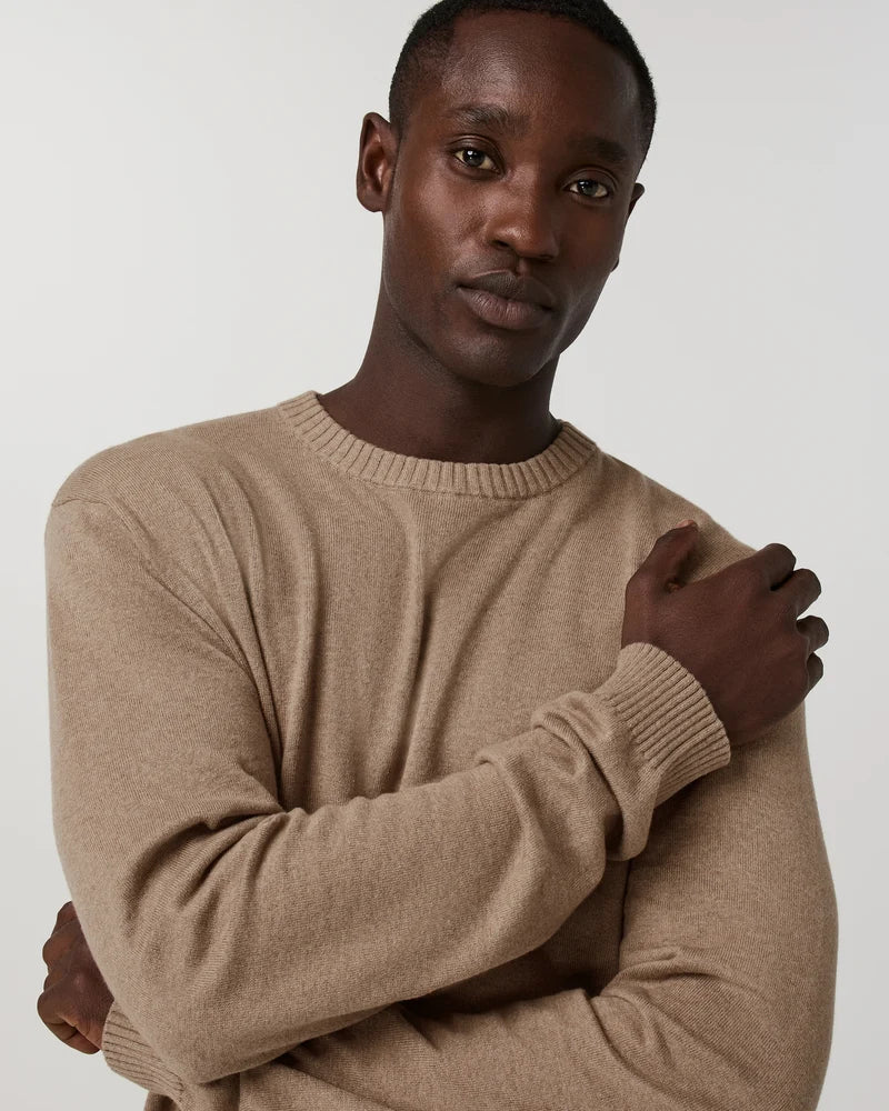Vuori Fluent Sweater Men Toasty Beige Heather