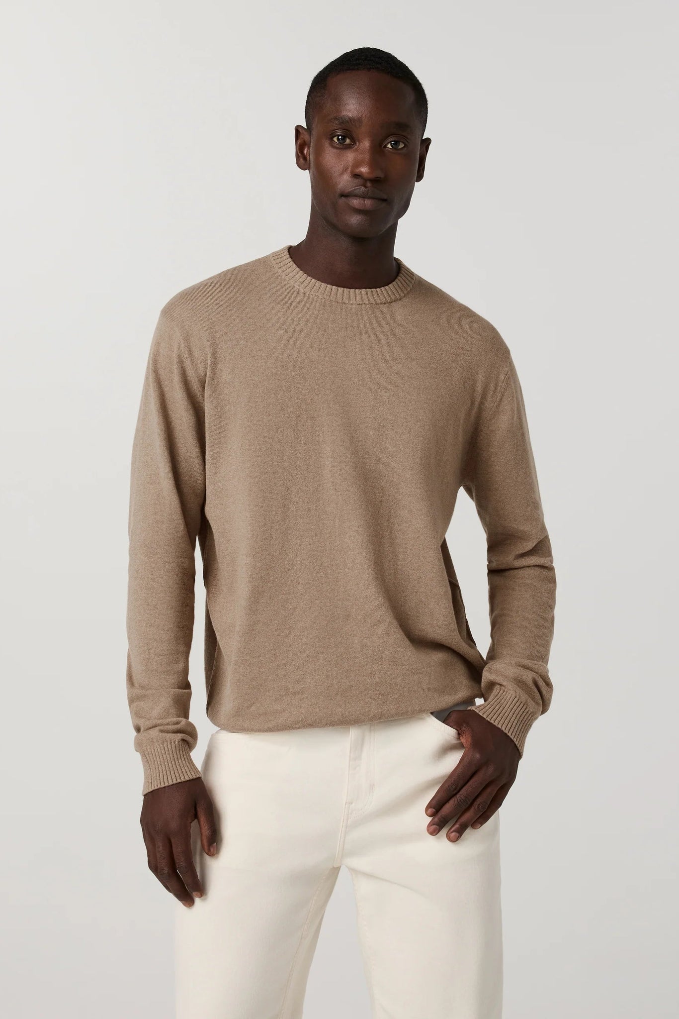 Vuori Fluent Sweater Men Toasty Beige Heather