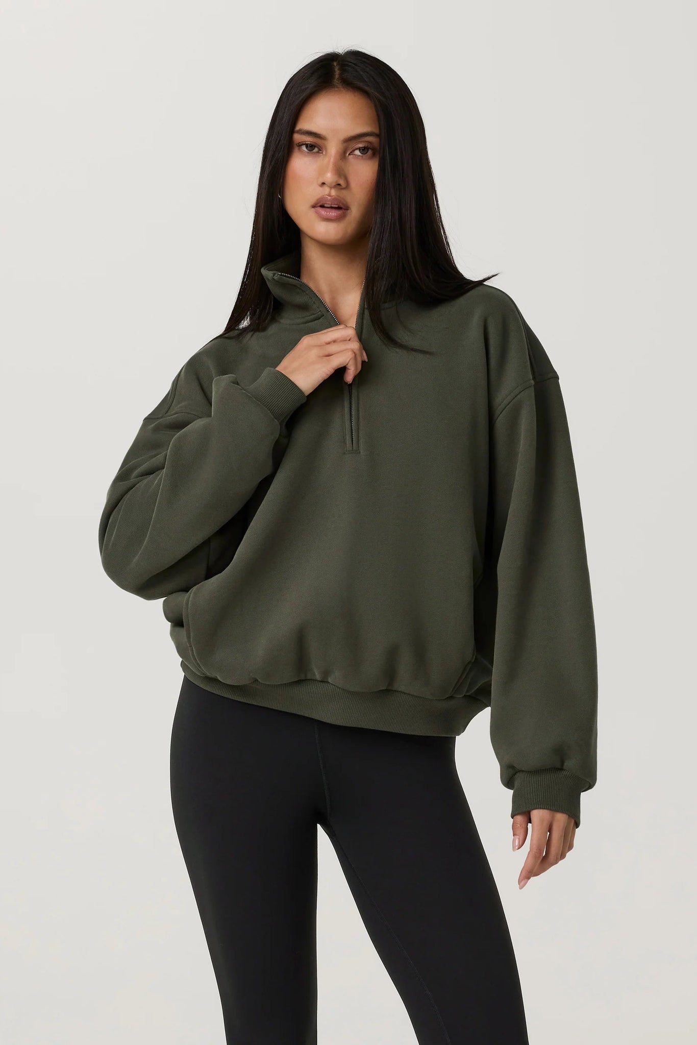Vuori Restore OS Half Zip Women Army