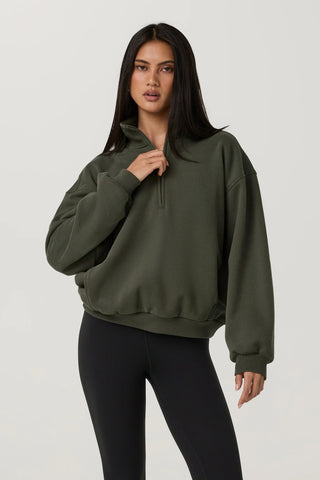 Vuori Restore OS Half Zip Women Army