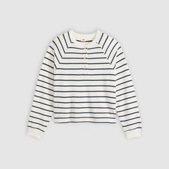 Levi's Lassen Henley Women Brandy Stripe Navy Blazer