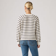 Levi's Lassen Henley Women Brandy Stripe Navy Blazer
