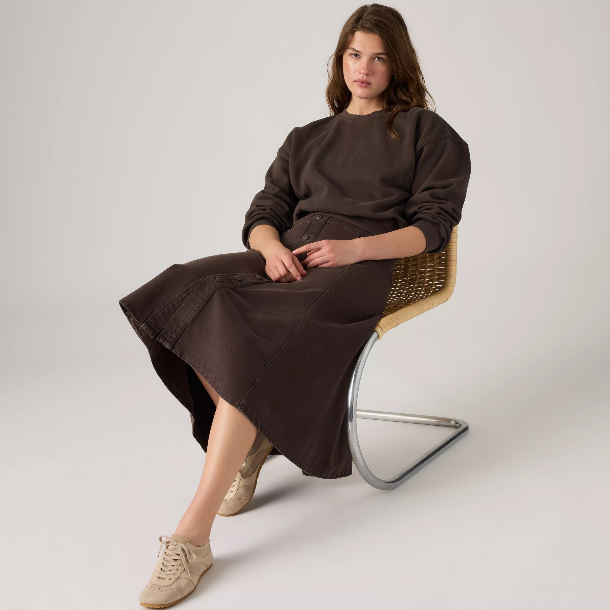Levi's Vintage Boxy Sweatshirt Women Brown