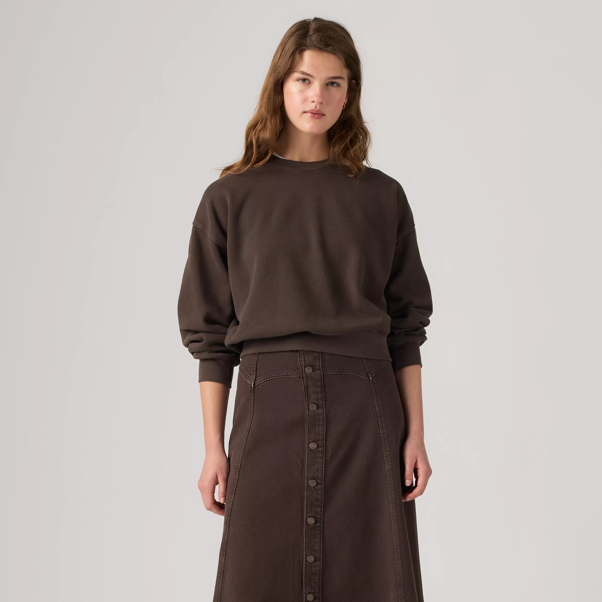 Levi's Vintage Boxy Sweatshirt Women Brown