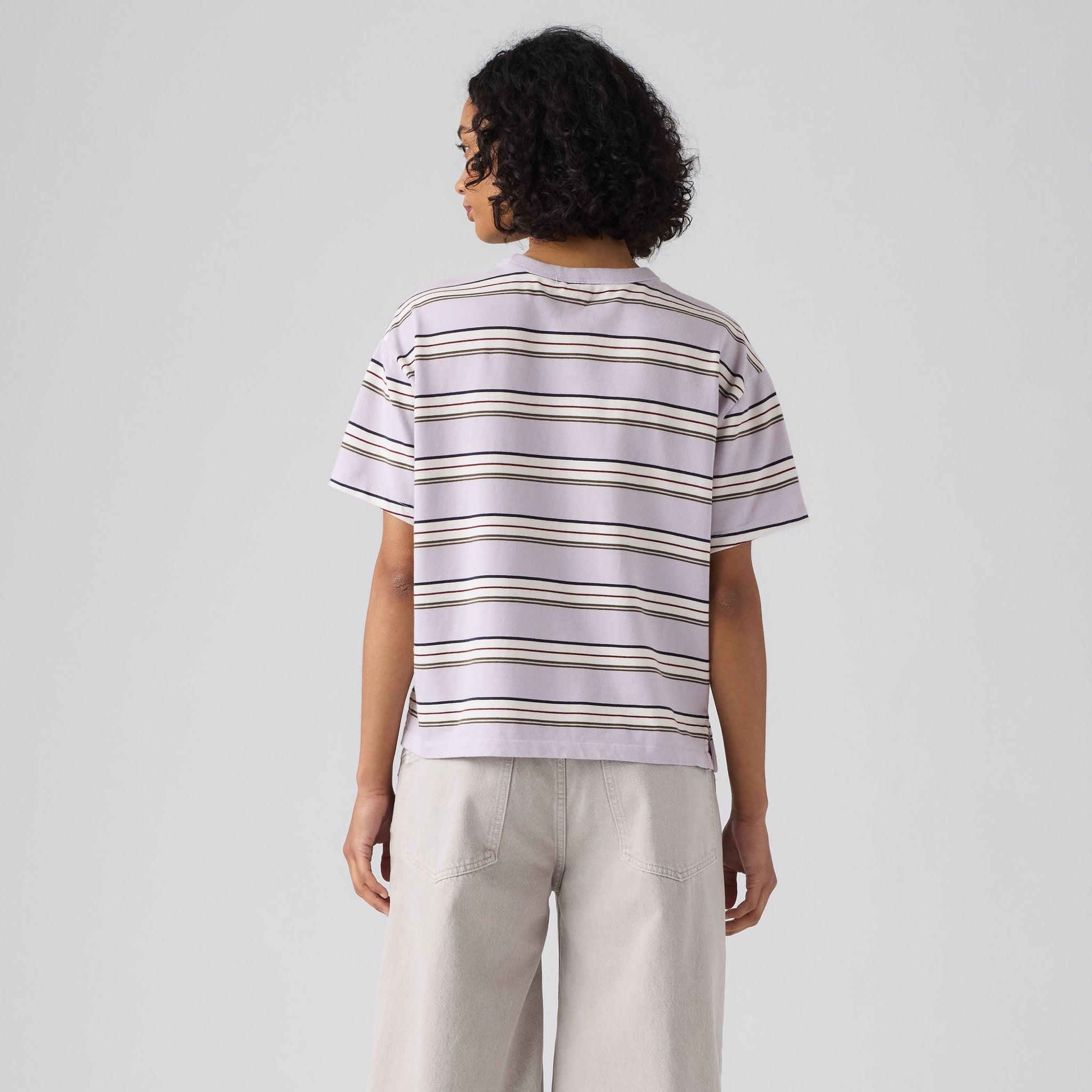 Levi's Vintage SS Tee Women Vida Stripe Lavender Blue